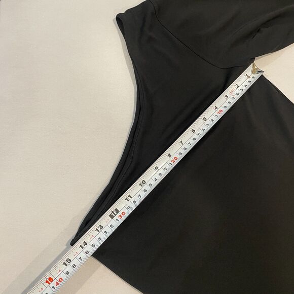 ~ Lauren Ralph Lauren S 1-Shoulder Maxi Dress Black A-line Fit&Flare Long Sleeve - Picture 5 of 15